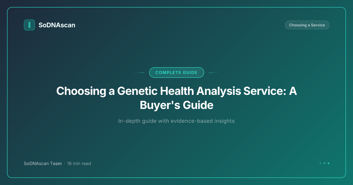 Choosing a Genetic Health Analysis Service: A Buyer's Guide