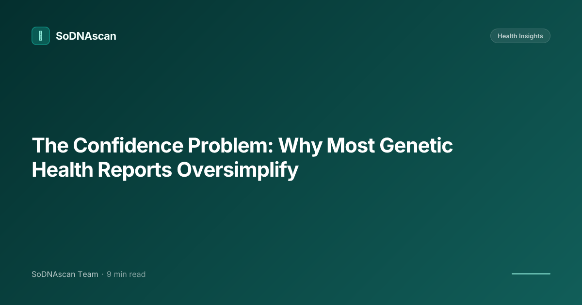 The Confidence Problem: Why Most Genetic Health Reports Oversimplify
